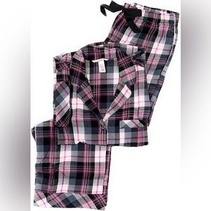 Victoria's Secret Flannel PJ Pajama Set| Size: M